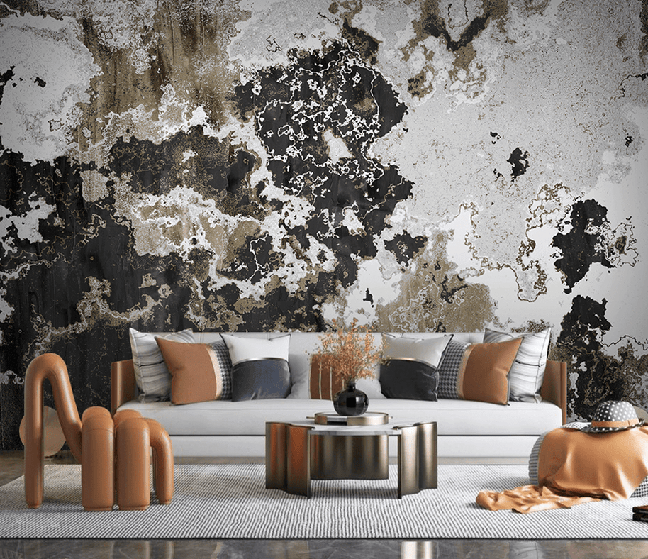 MinimalisticDecor.com-Patch Stone Design - Marble Wallpaper Murals