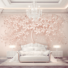 MinimalisticDecor.com-Pink 3D Tree large Wallpaper Murals – Exclusive Collection