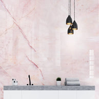 MinimalisticDecor.com-Pink Marble Effect Wallpaper: Stylish & Elegant Décor