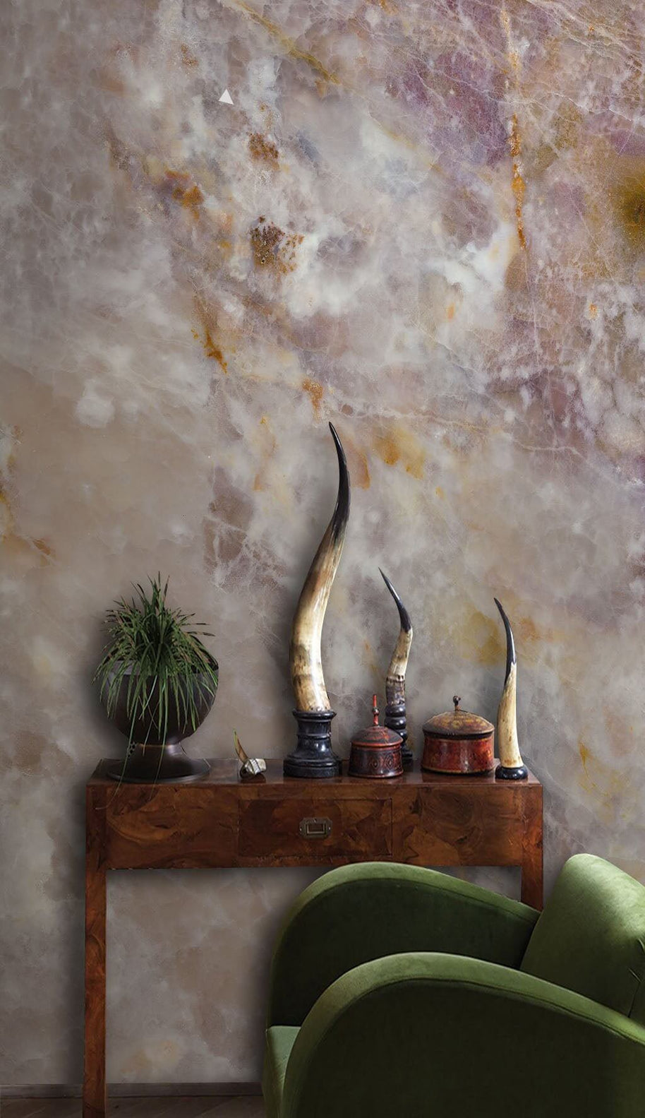 MinimalisticDecor.com-Pink Sand Marble Wallpaper Mural