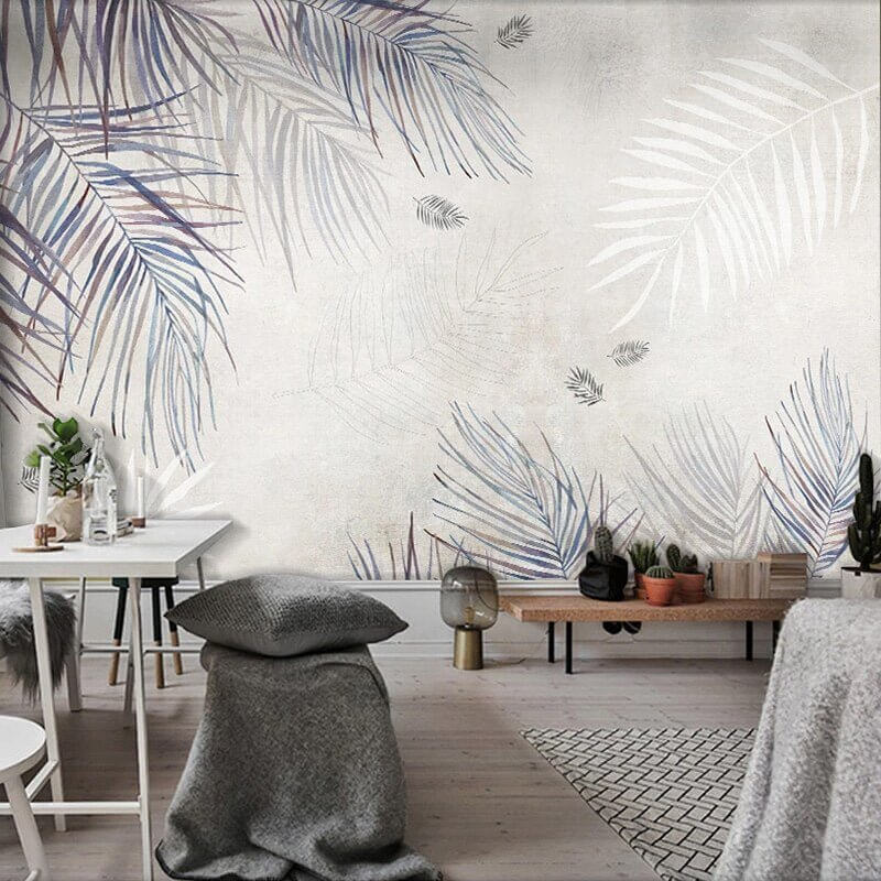 MinimalisticDecor.com-Plant Leaf 3D Wallpaper for Home Wall Decor