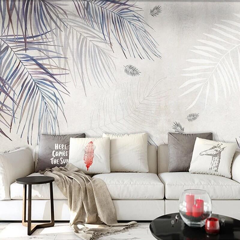 MinimalisticDecor.com-Plant Leaf 3D Wallpaper for Home Wall Decor