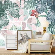 MinimalisticDecor.com-Plant Leaf Wallpaper Mural for Stunning Wall Décor