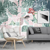 MinimalisticDecor.com-Plant Leaf Wallpaper Mural for Stunning Wall Décor