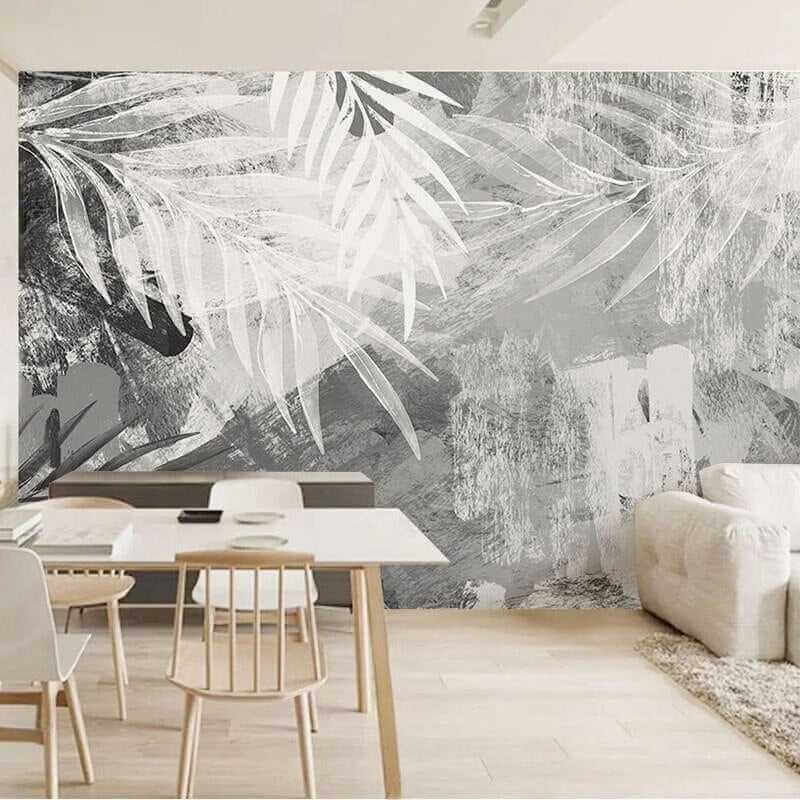 MinimalisticDecor.com-Plant Wallpaper Mural: Enhance Your Space