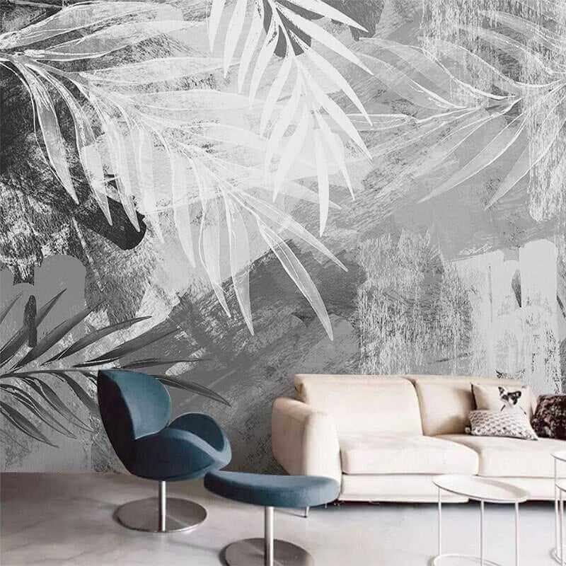 MinimalisticDecor.com-Plant Wallpaper Mural: Enhance Your Space
