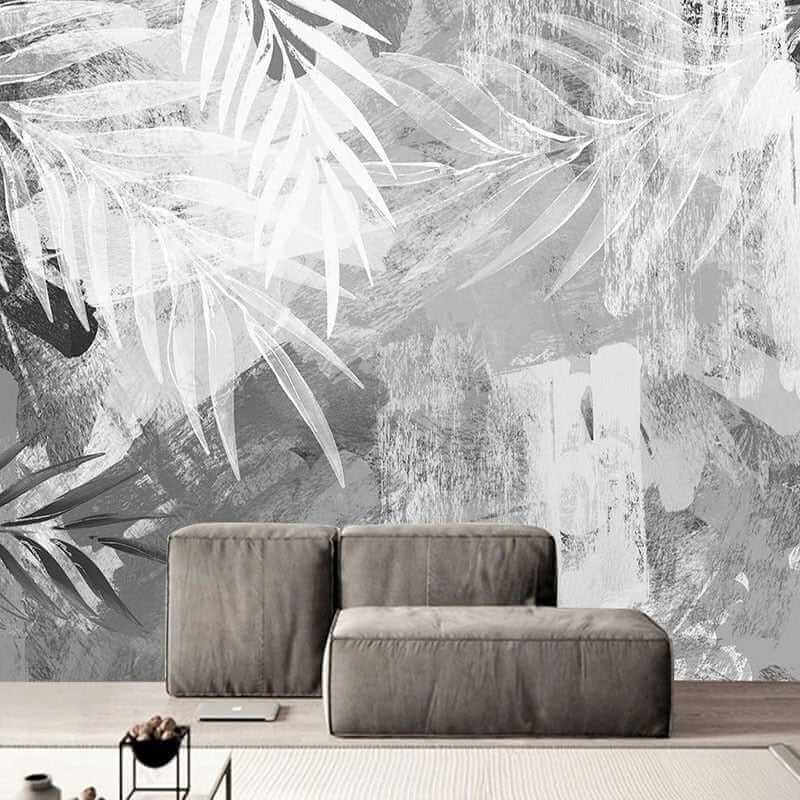 MinimalisticDecor.com-Plant Wallpaper Mural: Enhance Your Space