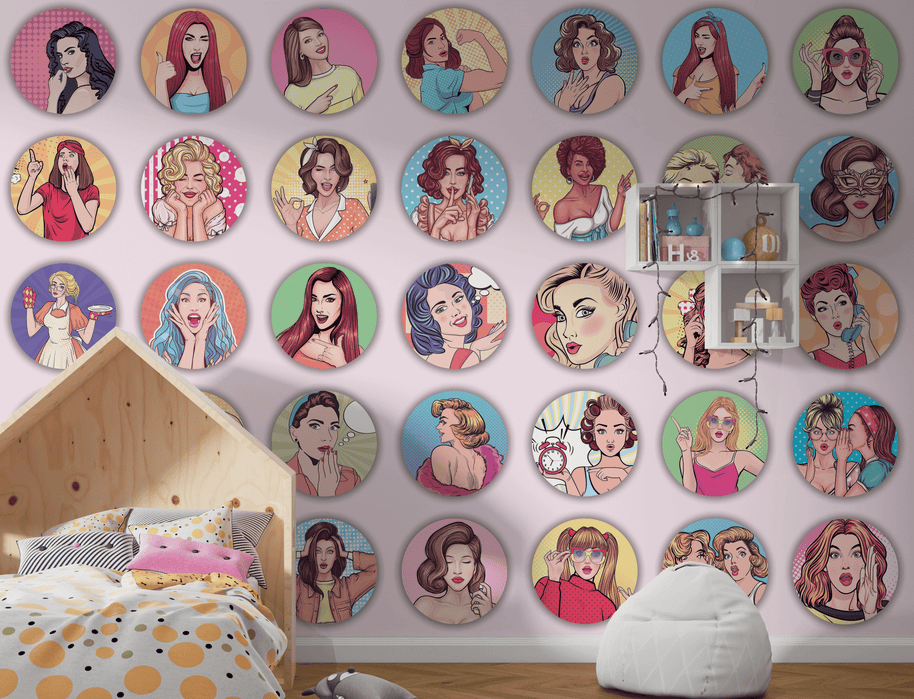 MinimalisticDecor.com-Princess Legends: Girls Room Wallpaper Mural