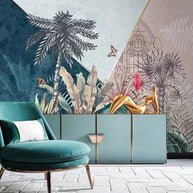 MinimalisticDecor.com-Rainforest Palm Trees Wallpaper for Home Wall Decor