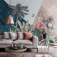 MinimalisticDecor.com-Rainforest Palm Trees Wallpaper for Home Wall Decor