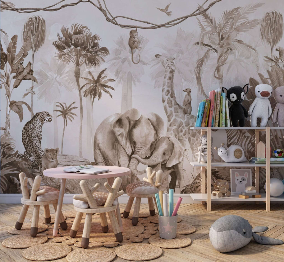 MinimalisticDecor.com-Real Jungle Wallpaper Mural - Experience the Wild Ambiance