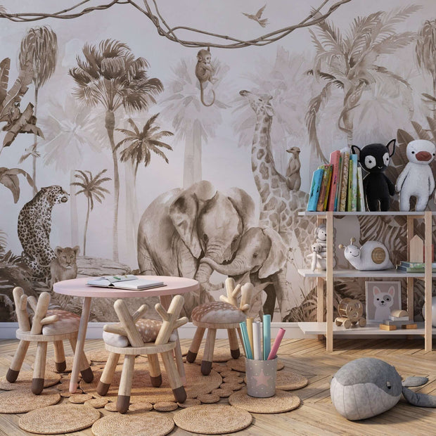 MinimalisticDecor.com-Real Jungle Wallpaper Mural - Experience the Wild Ambiance