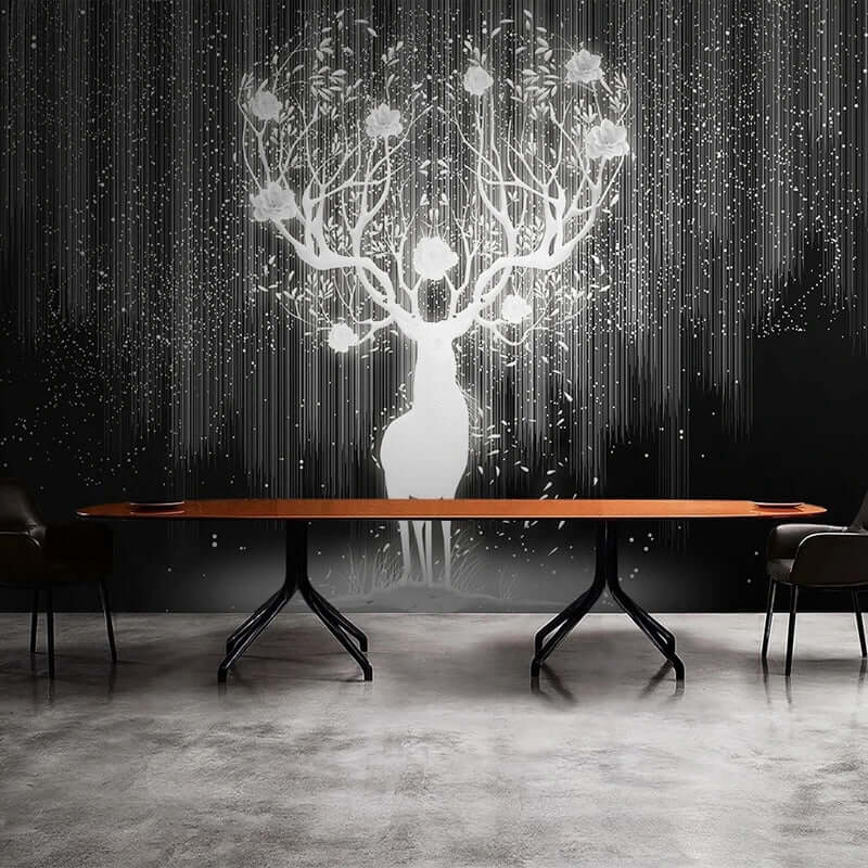 MinimalisticDecor.com-Reindeer Magic Wallpaper: Blend of Festive Charm