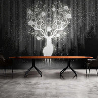 MinimalisticDecor.com-Reindeer Magic Wallpaper: Blend of Festive Charm