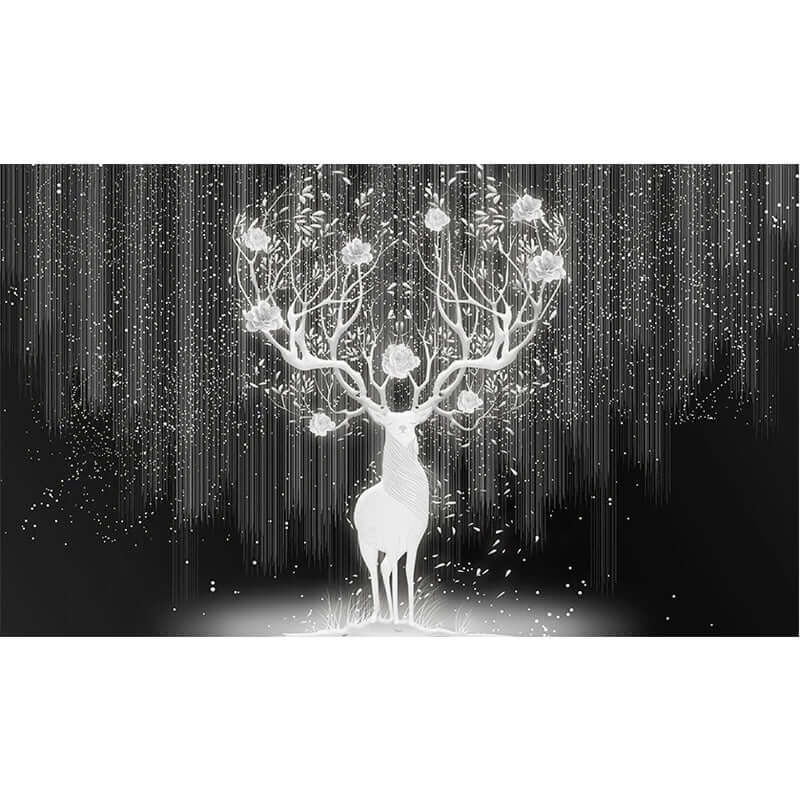 MinimalisticDecor.com-Reindeer Magic Wallpaper: Blend of Festive Charm