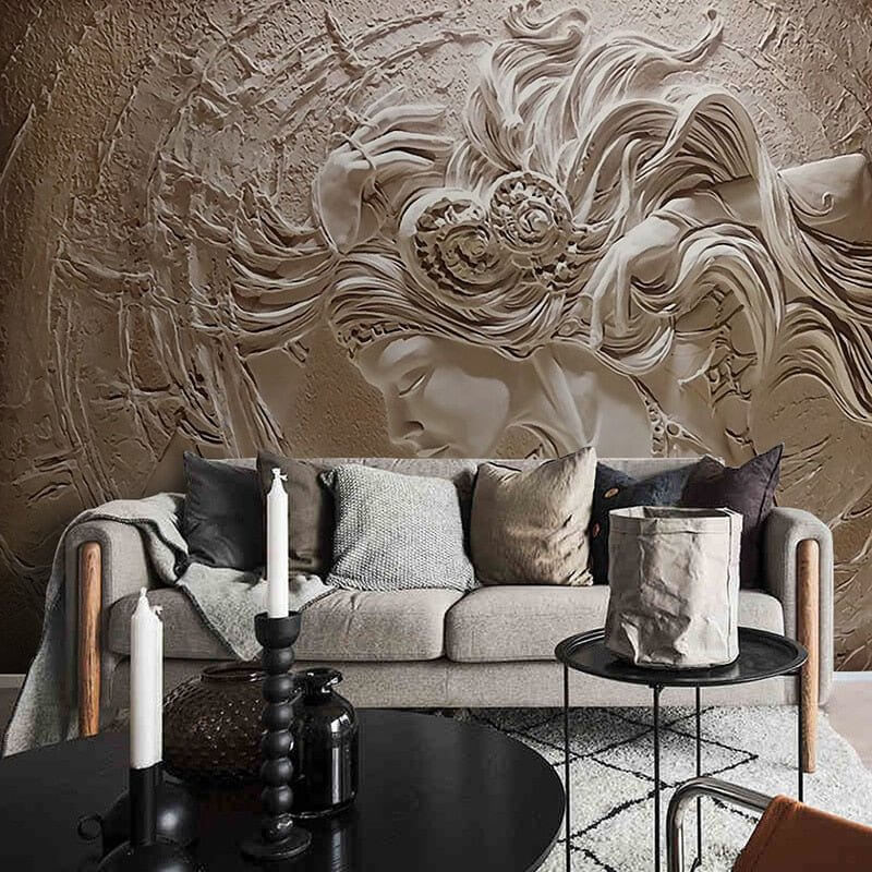 MinimalisticDecor.com-Relief Beauty Wallpaper for Home Wall Decor