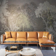 MinimalisticDecor.com-Retro Forest 3D Tree Wallpaper for Home Wall Decor