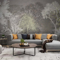MinimalisticDecor.com-Retro Forest 3D Tree Wallpaper for Home Wall Decor