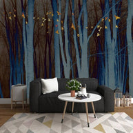 MinimalisticDecor.com-Retro Forest Wallpaper Mural - Transform Your Space