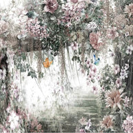 MinimalisticDecor.com-Retro Vine Flowers Wallpaper for Home Wall Decor