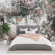 MinimalisticDecor.com-Retro Vine Flowers Wallpaper for Home Wall Decor