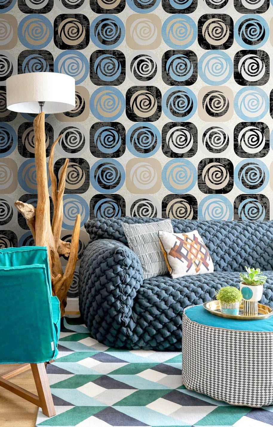 MinimalisticDecor.com-Rose Magic Floral Wallpaper Mural