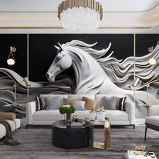 MinimalisticDecor.com-Royal Horse Wallpaper Murals