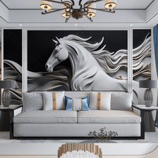 MinimalisticDecor.com-Royal Horse Wallpaper Murals