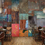MinimalisticDecor.com-Rustic Elegance: European Style Iron Sheet Rust Wallpaper