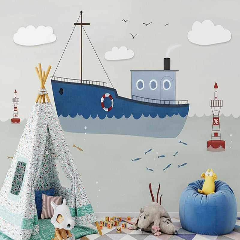 MinimalisticDecor.com-Sailing Nursery Wallpaper: Create an Adventurous Nursery