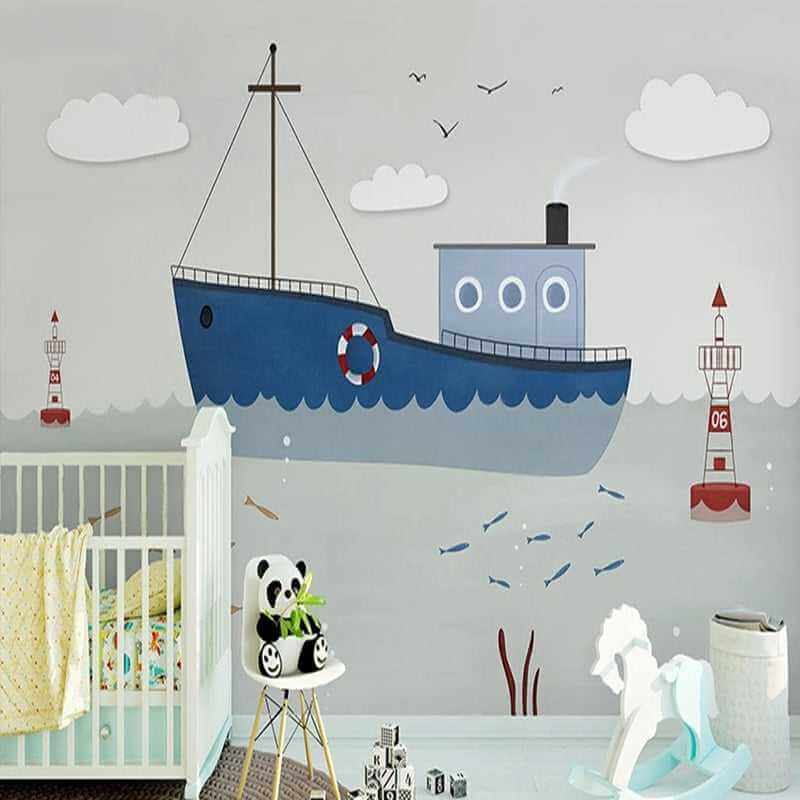 MinimalisticDecor.com-Sailing Nursery Wallpaper: Create an Adventurous Nursery