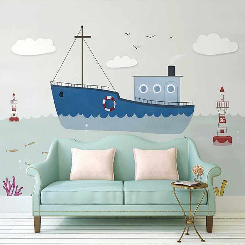 MinimalisticDecor.com-Sailing Nursery Wallpaper: Create an Adventurous Nursery
