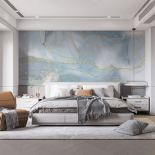 MinimalisticDecor.com-Sea Shine Stone Design: Marble Wallpaper Murals