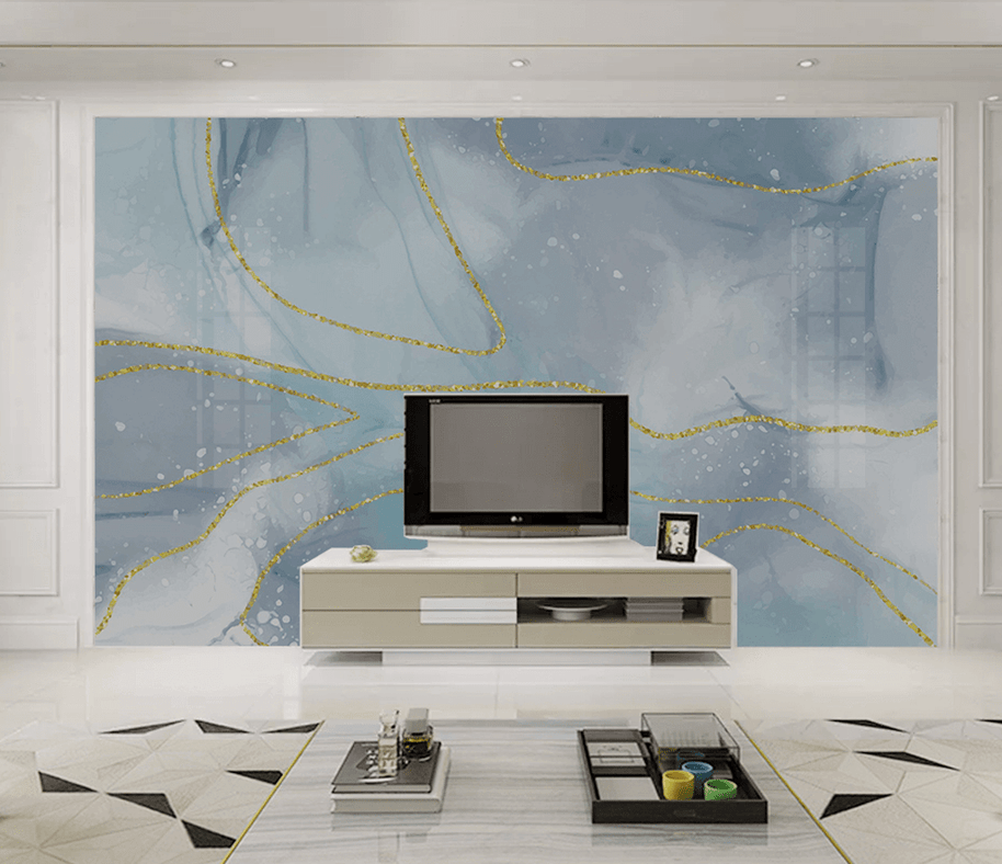 MinimalisticDecor.com-Sea Shine Stone Design: Marble Wallpaper Murals