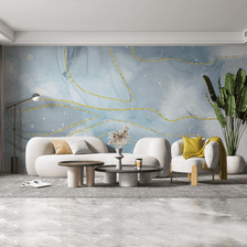 MinimalisticDecor.com-Sea Shine Stone Design: Marble Wallpaper Murals