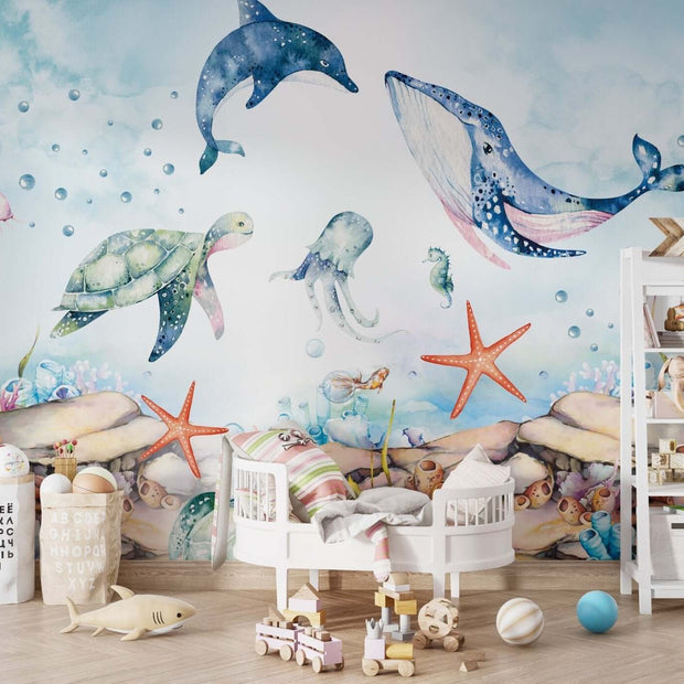 MinimalisticDecor.com-Sear World - Kids Nursery Wallpaper Mural