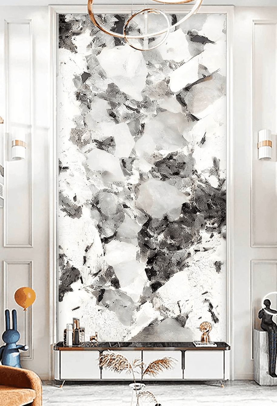 MinimalisticDecor.com-Shaded Stone: Marble Wallpaper Murals – Transform Your Space