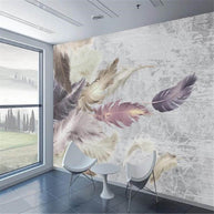 MinimalisticDecor.com-Shine Leaf Wallpaper Murals - Transform Your Space