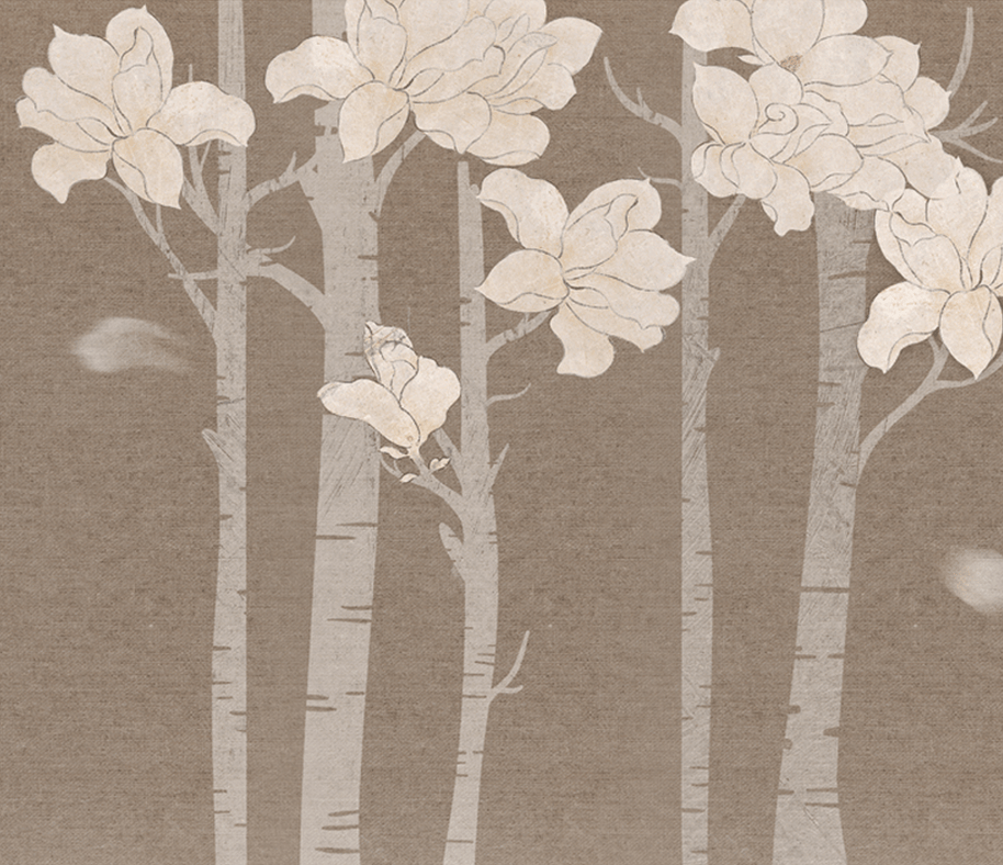 MinimalisticDecor.com-Shop Floral Trunks Wallpaper Murals - Exclusive Design