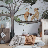 MinimalisticDecor.com-Simba & Nala Kids room Wallpaper