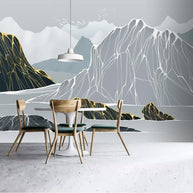 MinimalisticDecor.com-Sketchy Mountain Passage Wallpaper - Transform Your Space