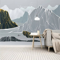 MinimalisticDecor.com-Sketchy Mountain Passage Wallpaper - Transform Your Space
