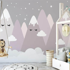 MinimalisticDecor.com-Sleeping Mountains Nursery Wallpaper