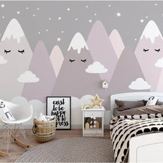 MinimalisticDecor.com-Sleeping Mountains Nursery Wallpaper
