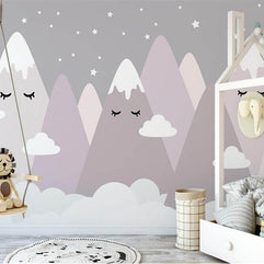 MinimalisticDecor.com-Sleeping Mountains Nursery Wallpaper