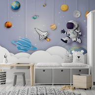 MinimalisticDecor.com-Space Adventure Astronaut Wallpaper