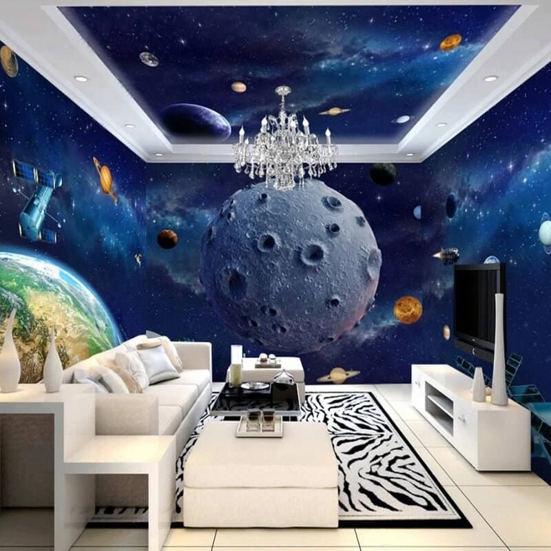 MinimalisticDecor.com-Space Adventure: It's Time to Go to Space Nursery Wallpaper