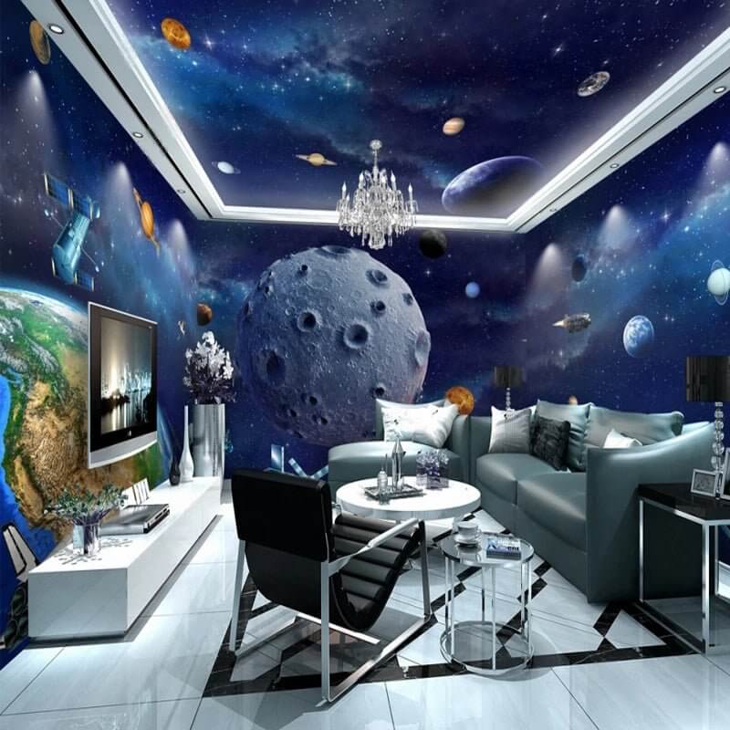 MinimalisticDecor.com-Space Adventure: It's Time to Go to Space Nursery Wallpaper