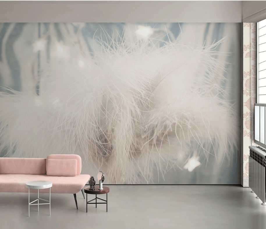 MinimalisticDecor.com-Sprinkle Cotton Blow: Leaves Wallpaper Murals