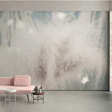MinimalisticDecor.com-Sprinkle Cotton Blow: Leaves Wallpaper Murals
